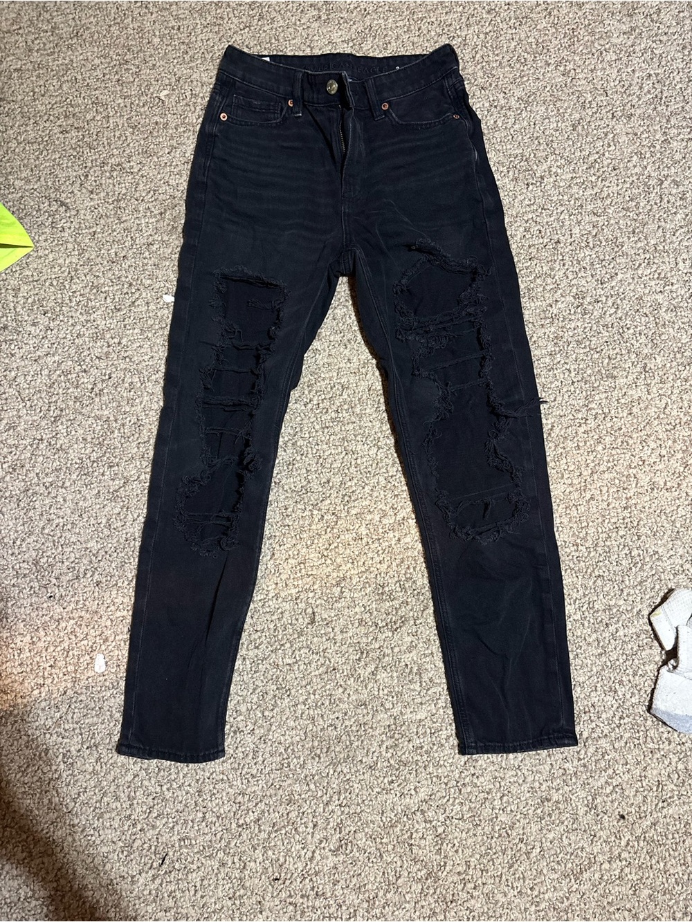 American Eagle Ripped High-Waist Mom Jeans